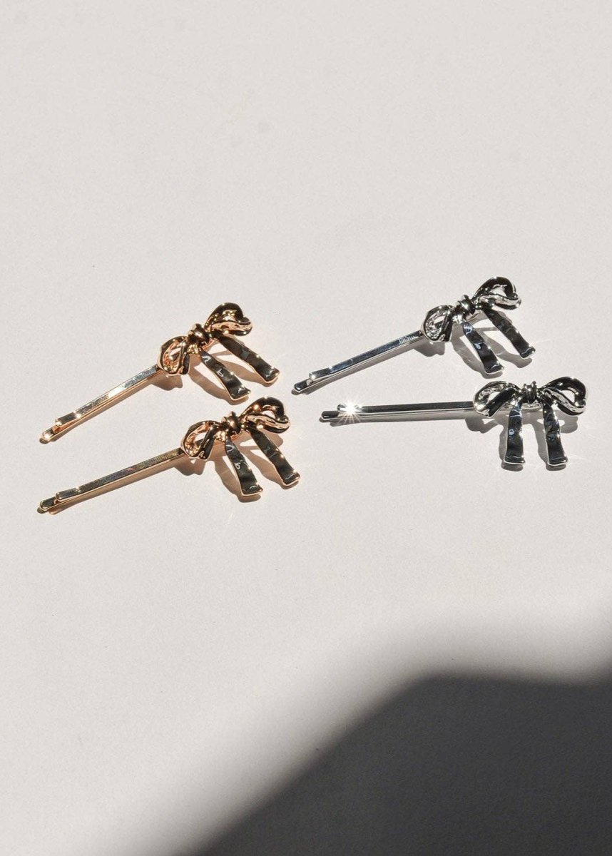 Ensemble de 2 Barrettes Bobby Pins Boucles Nar&#39;sha Dorées - Ex - voto