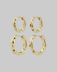 Ensemble de 2 paires de Boucles D'Oreilles Darby Pilgrim - Ex - voto