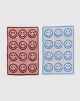 Ensemble de 2 serviettes à Mains Baggu Sky Blue and Blush Happy - Ex-voto