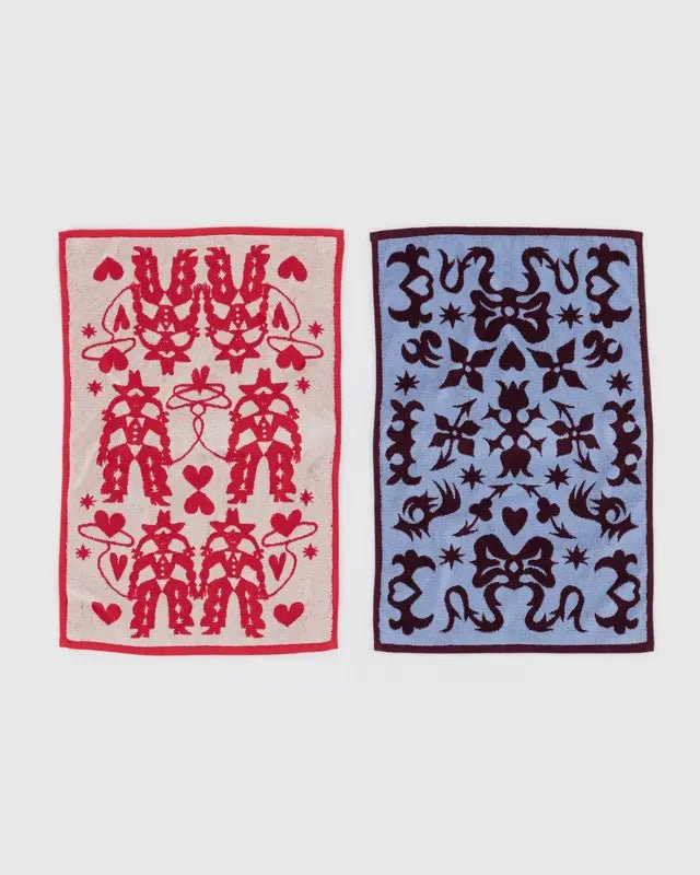 Ensemble de 2 serviettes à Mains Baggu Western - Ex - voto