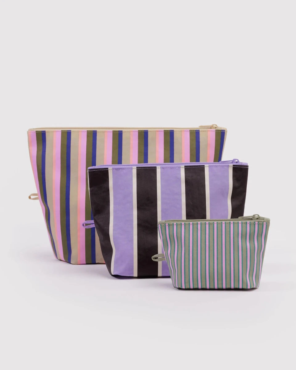 Ensemble de 3 Pochettes Go Baggu Candy Shop Stripes - Ex - voto