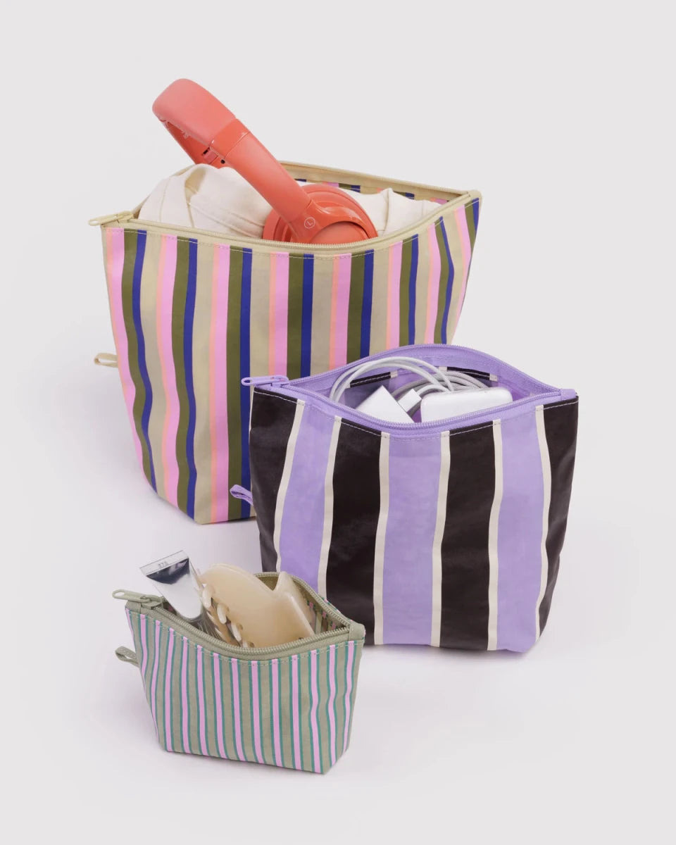 Ensemble de 3 Pochettes Go Baggu Candy Shop Stripes - Ex - voto