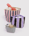 Ensemble de 3 Pochettes Go Baggu Candy Shop Stripes - Ex - voto