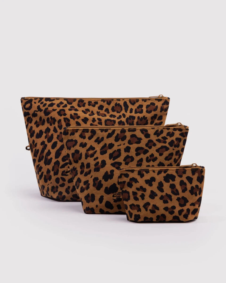 Ensemble de 3 Pochettes Go Baggu Léopard - Ex - voto