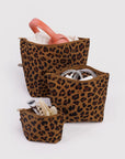 Ensemble de 3 Pochettes Go Baggu Léopard - Ex - voto