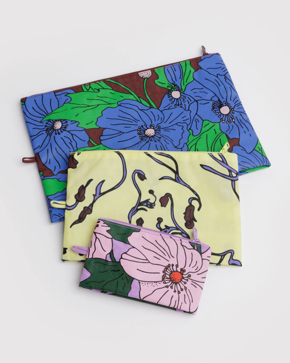 Ensemble de 3 Pochettes Go Baggu Poppy Mix - Ex - voto
