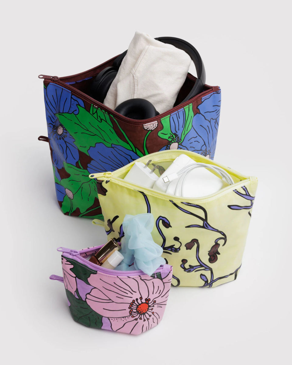 Ensemble de 3 Pochettes Go Baggu Poppy Mix - Ex - voto