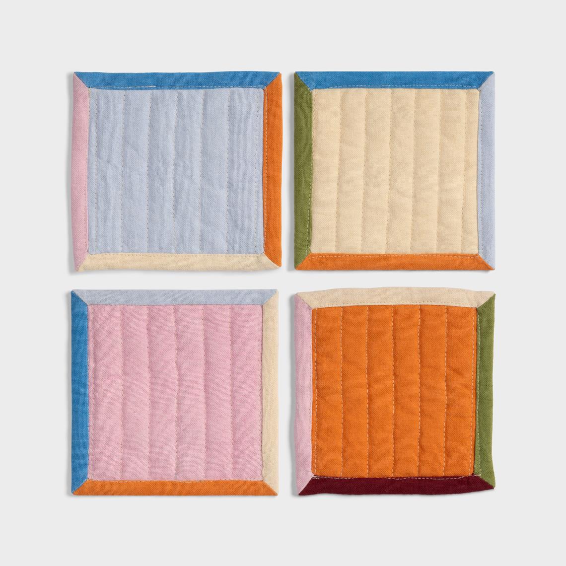 Ensemble de 4 Sous - Verres Quilt &amp;Klevering - Ex - voto