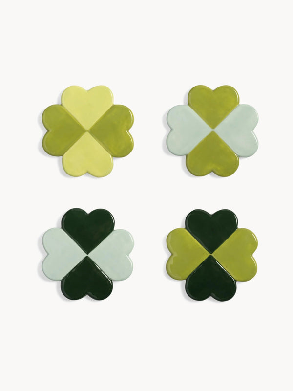 Ensemble de Sous - Verres Trèfle &k - Ex - voto