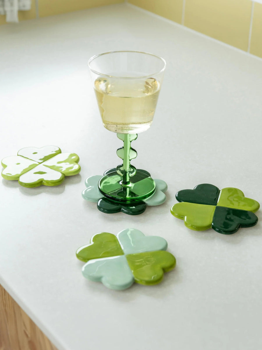 Ensemble de Sous - Verres Trèfle &k - Ex - voto