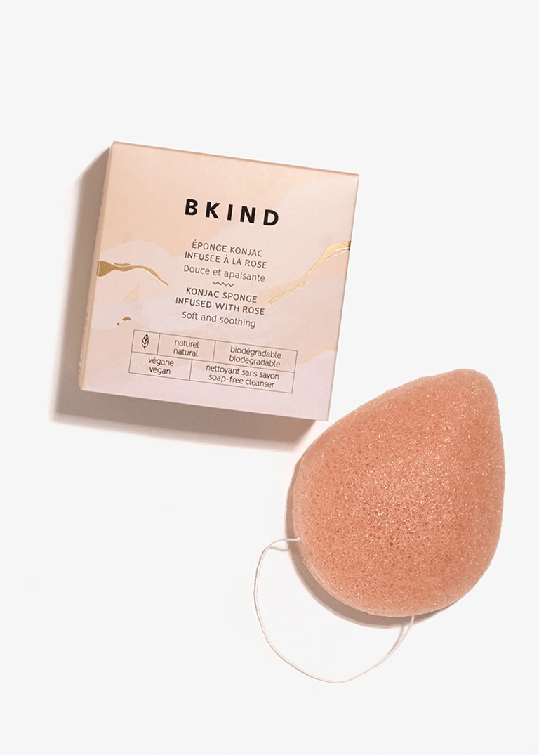 Éponge Konjac pour le visage Bkind - Rose - Ex - voto