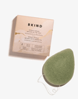 Éponge Konjac pour le visage Bkind - Thé vert - Ex - voto