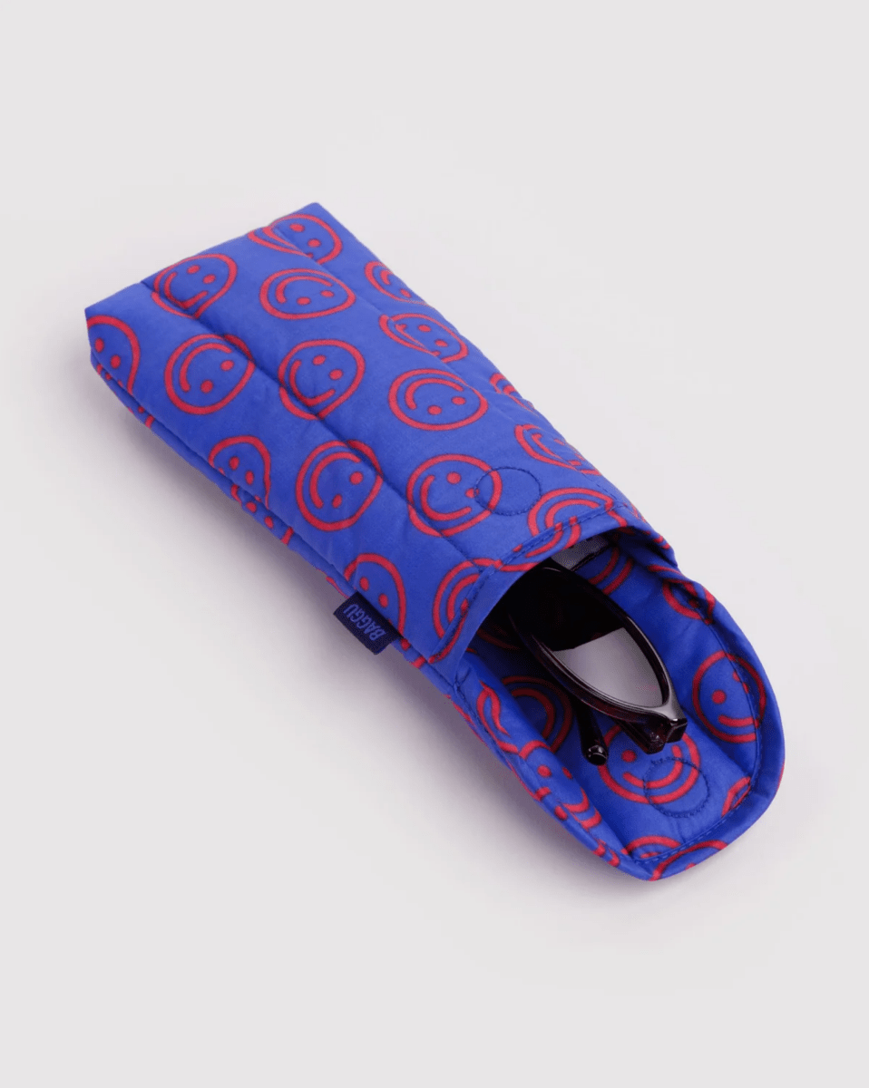 Étui à lunettes Baggu Mini Cobalt Happy - Ex-voto