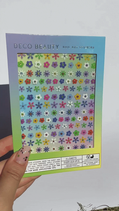 Feuille D'autocollants pour Ongles Florets Deco Beauty