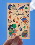 Feuille d'autocollants Balade à Montréal Paperole - Ex - voto