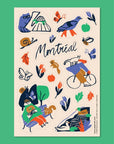 Feuille d'autocollants Balade à Montréal Paperole - Ex - voto