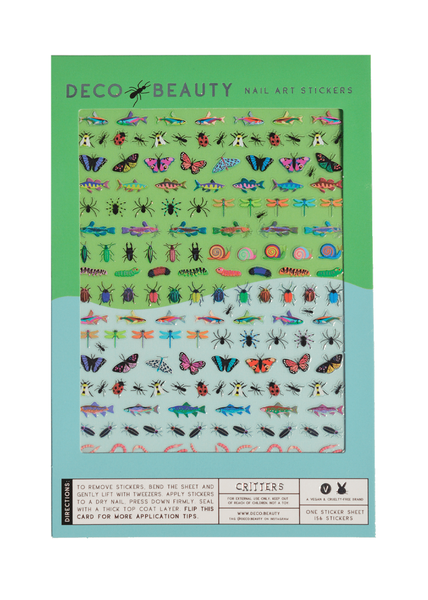 Feuille d'Autocollants pour ongles Deco Beauty Critters - Ex - voto