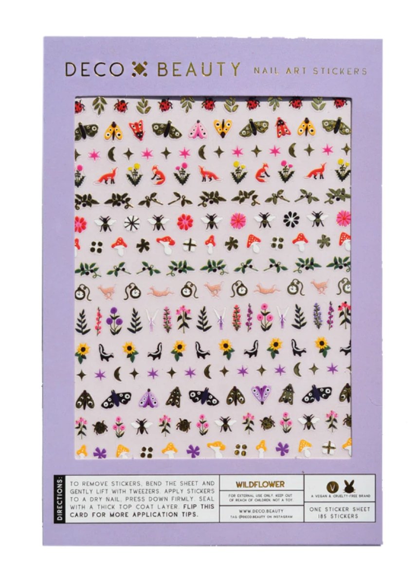 Feuille d’Autocollants pour ongles Deco Beauty - Fleurs et bijoux - Ex - voto