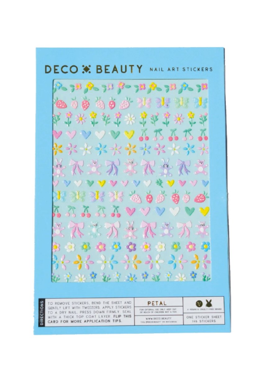 Feuille d’Autocollants pour ongles Deco Beauty - Fleurs et bijoux - Ex - voto