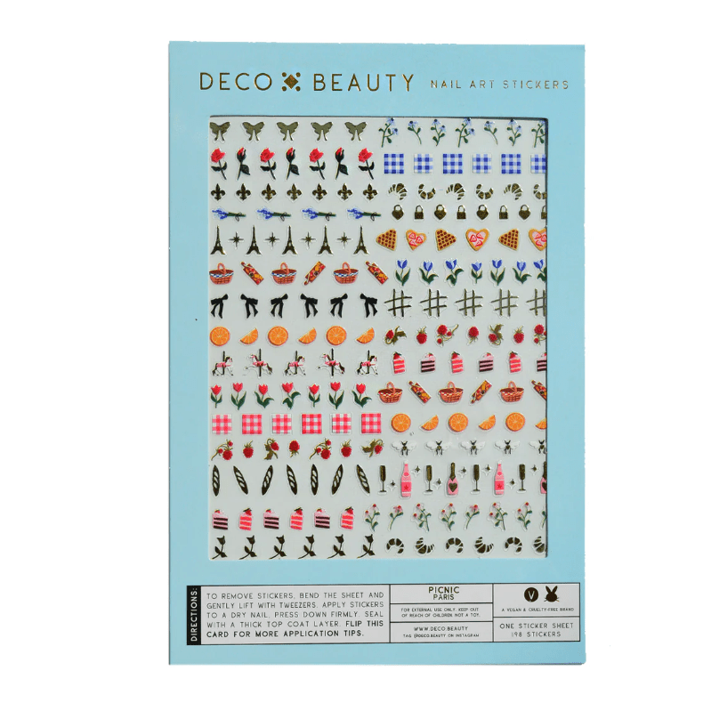 Feuille d’Autocollants pour ongles Deco Beauty - Fleurs et bijoux - Ex - voto