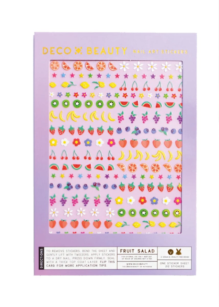 Feuille d’Autocollants pour ongles Deco Beauty - Fruits et légumes - Ex - voto