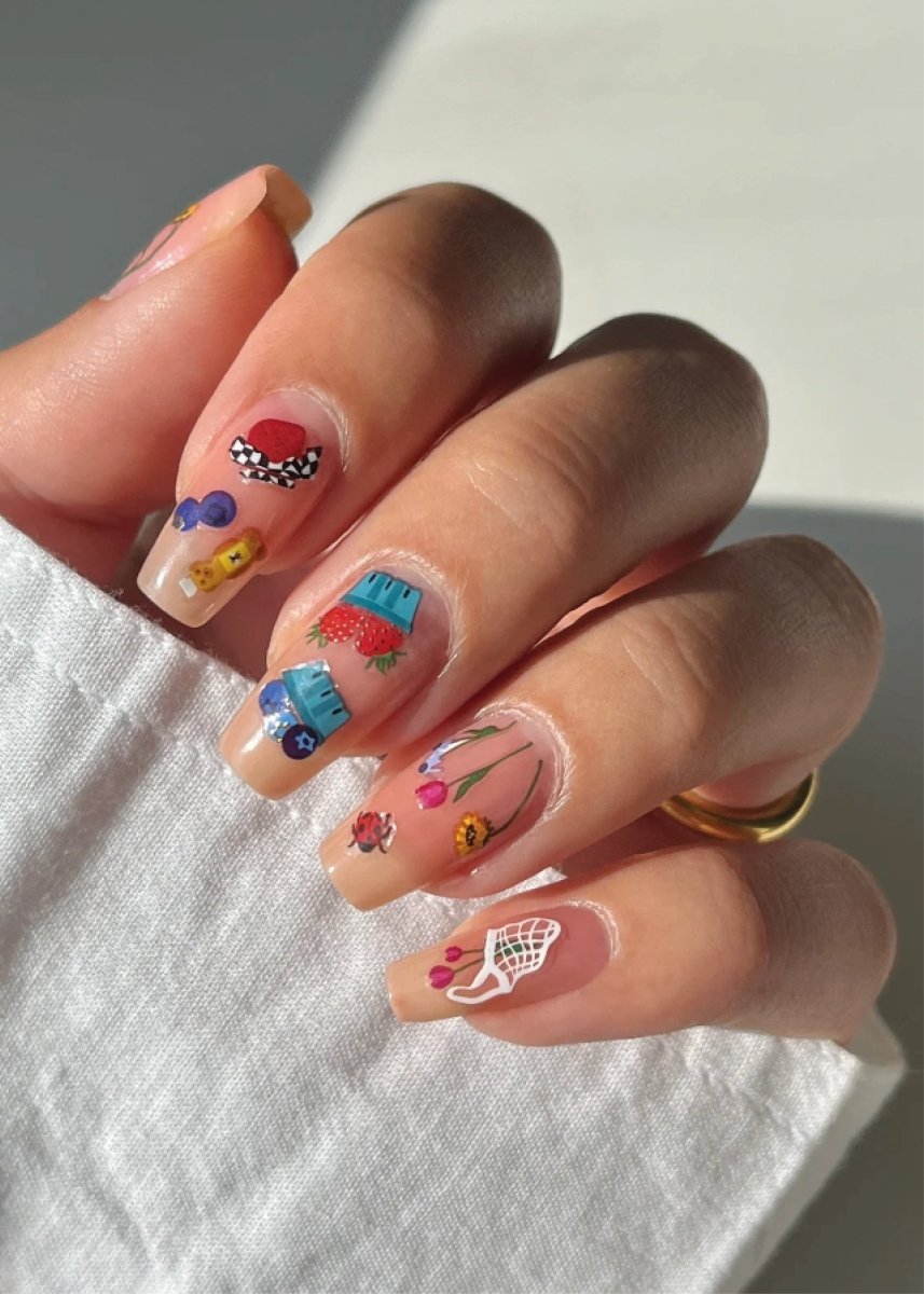 Feuille d’Autocollants pour ongles Deco Beauty - Fruits et légumes - Ex - voto