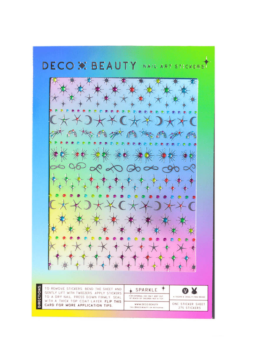 Feuille d'Autocollants pour ongles Deco Beauty Sparkle - Ex - voto