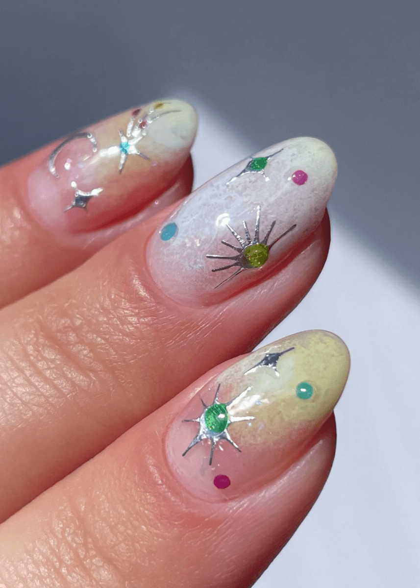 Feuille d'Autocollants pour ongles Deco Beauty Sparkle - Ex - voto
