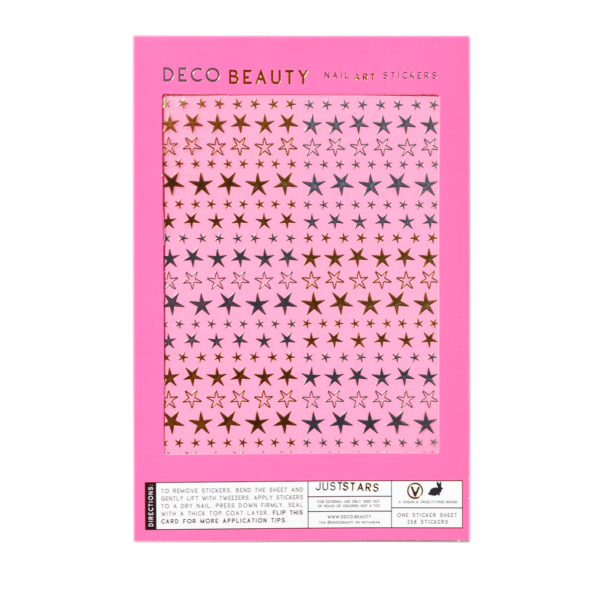 Feuille D'autocollants pour Ongles Just Stars Deco Beauty - Ex-voto