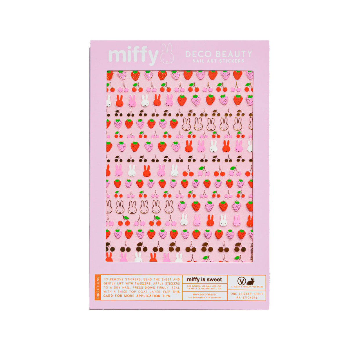 Feuille d'Autocollants pour Ongles Miffy is Sweet Deco Beauty - Ex - voto