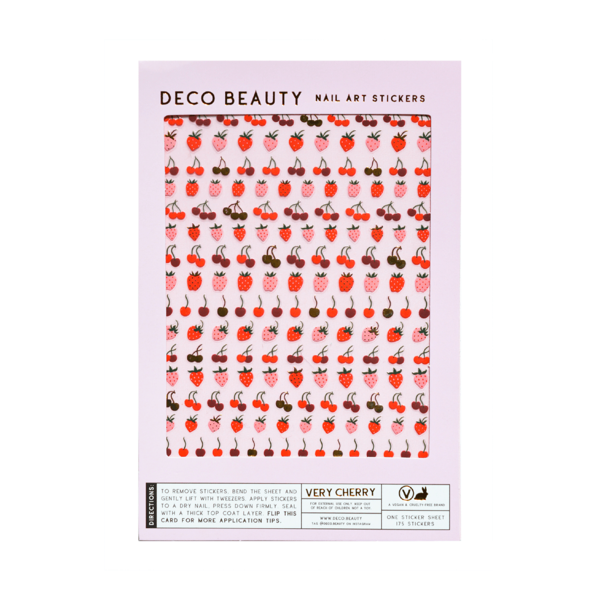 Feuille d'Autocollants pour Ongles Very Cherry Deco Beauty - Ex-voto