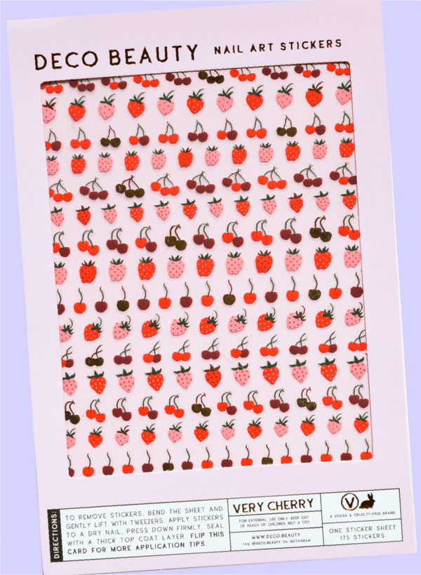 Feuille d'Autocollants pour Ongles Very Cherry Deco Beauty - Ex-voto