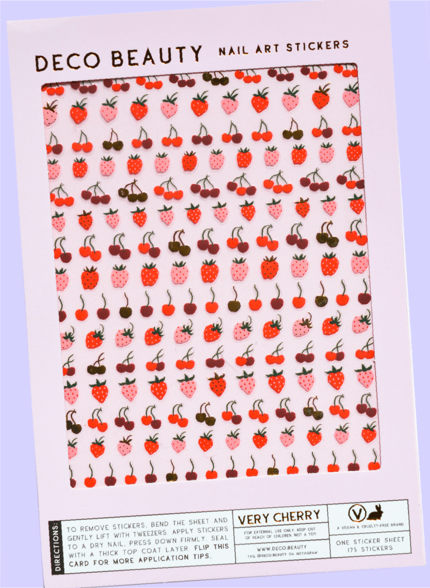 Feuille d'Autocollants pour Ongles Very Cherry Deco Beauty - Ex-voto