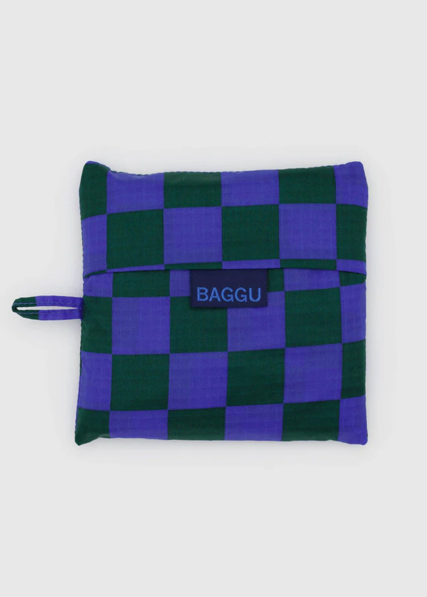 Sac Réutilisable Grand Baggu Iris Green Check