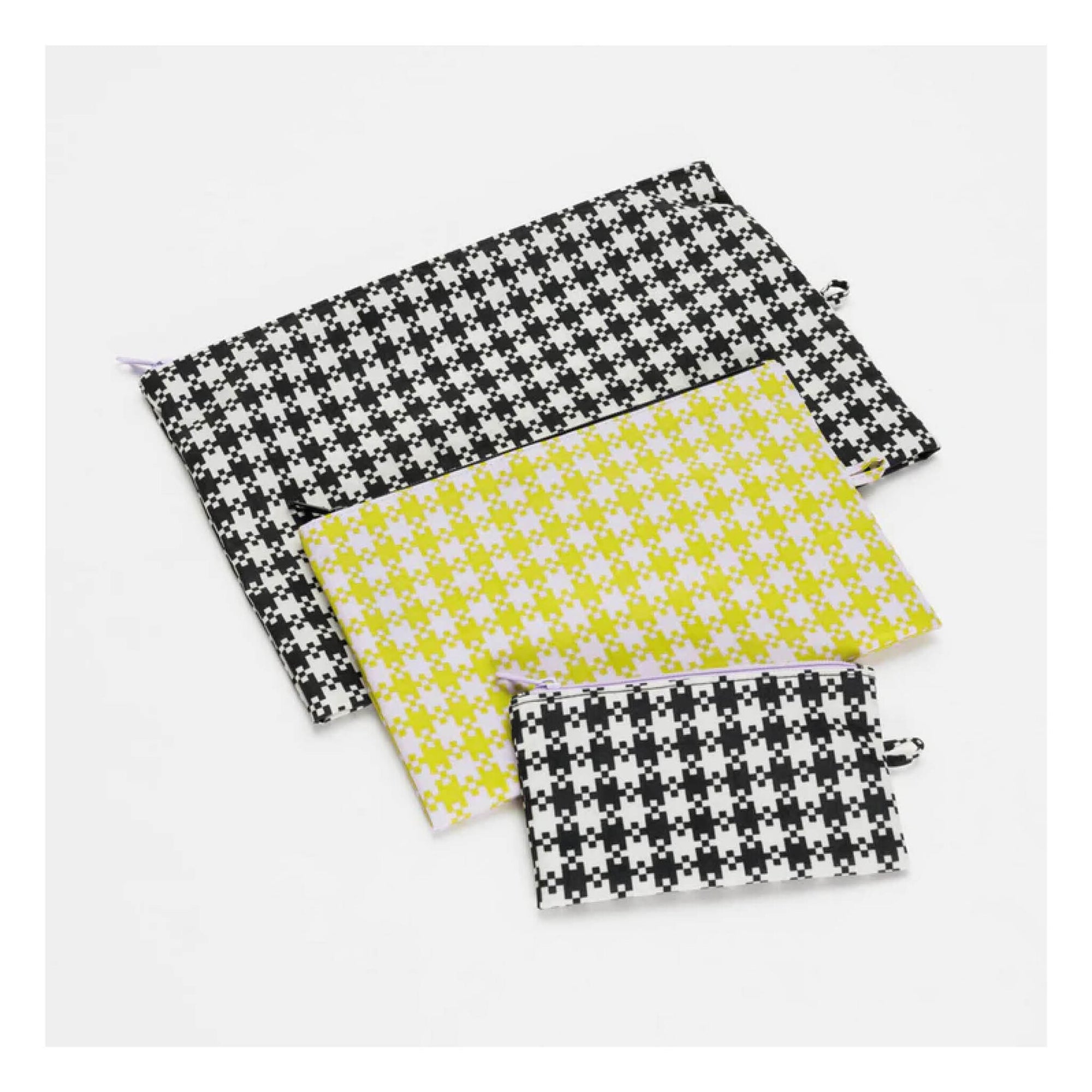 Pochette Go Black Pistachio Pixel Gingham Baggu