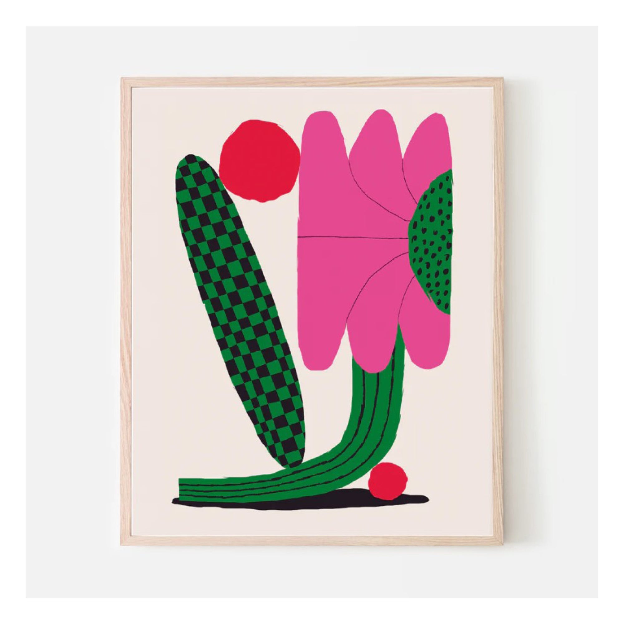 Affiche Flo Fuchsia  A. Sholik x Paperole 8 x 10