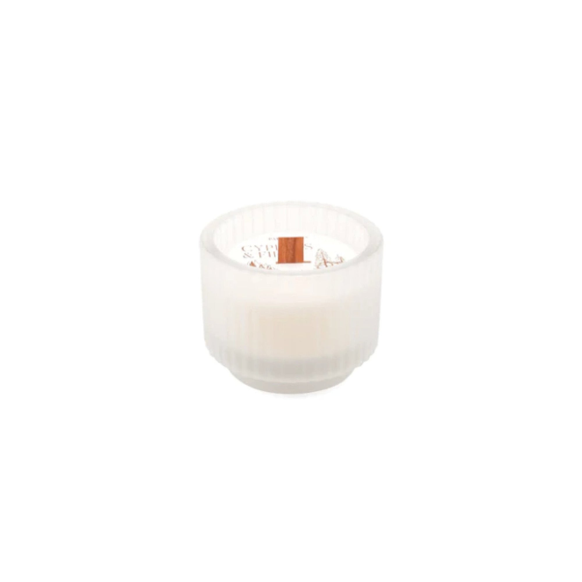 Bougie Cyprès & Sapin 5oz  avec Contenant Verre Givré sur Pied Paddywax