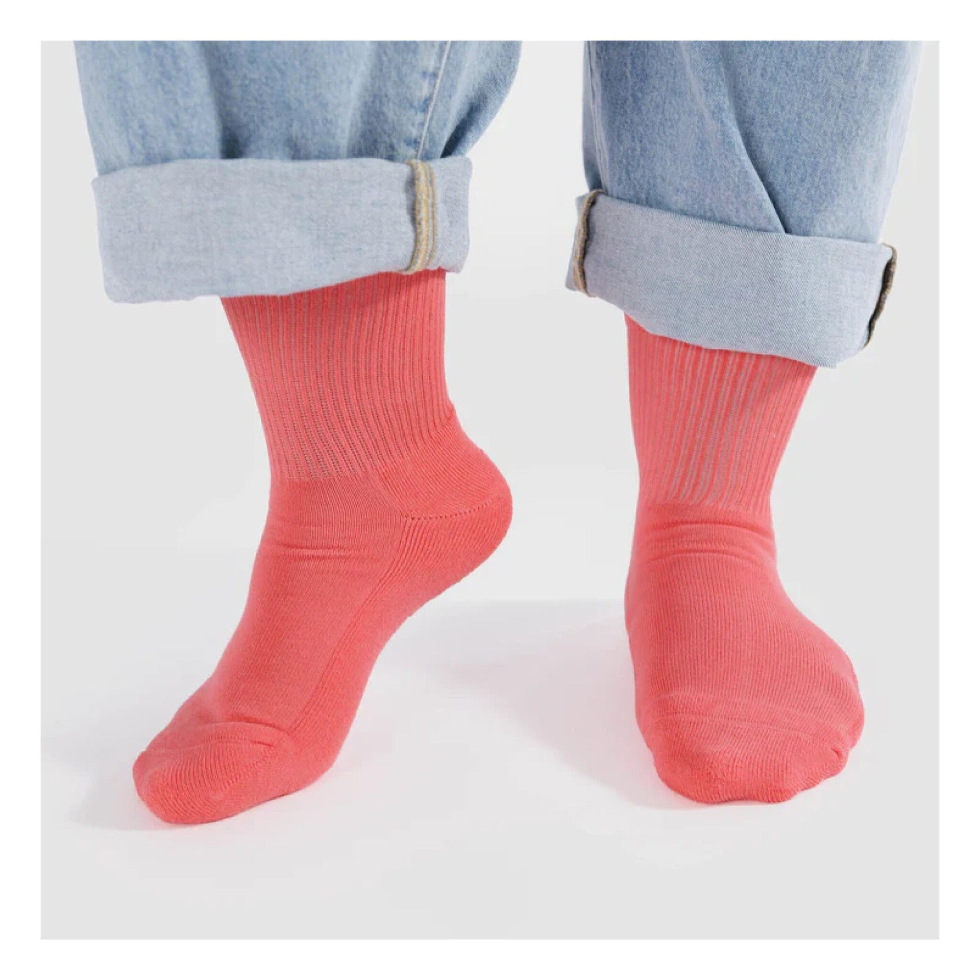 Chaussettes Ribbed Baggu Watermelon Pink