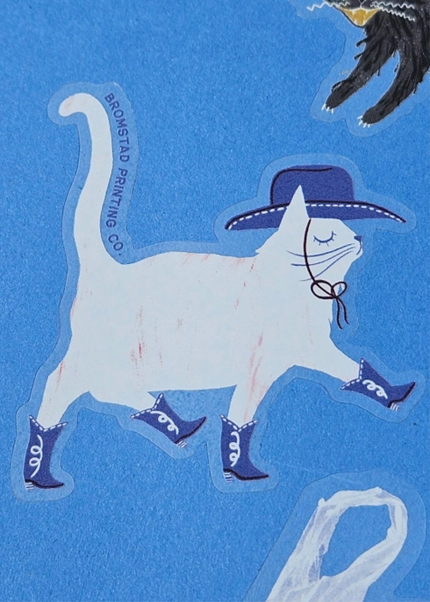 Autocollant Cowboy Cat Bromstad Printing Co