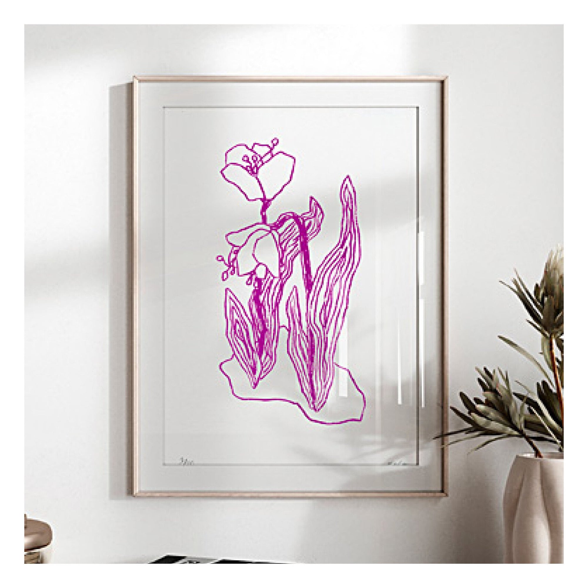 Affichette Bonsoir Fleurs (2 options disponibles)