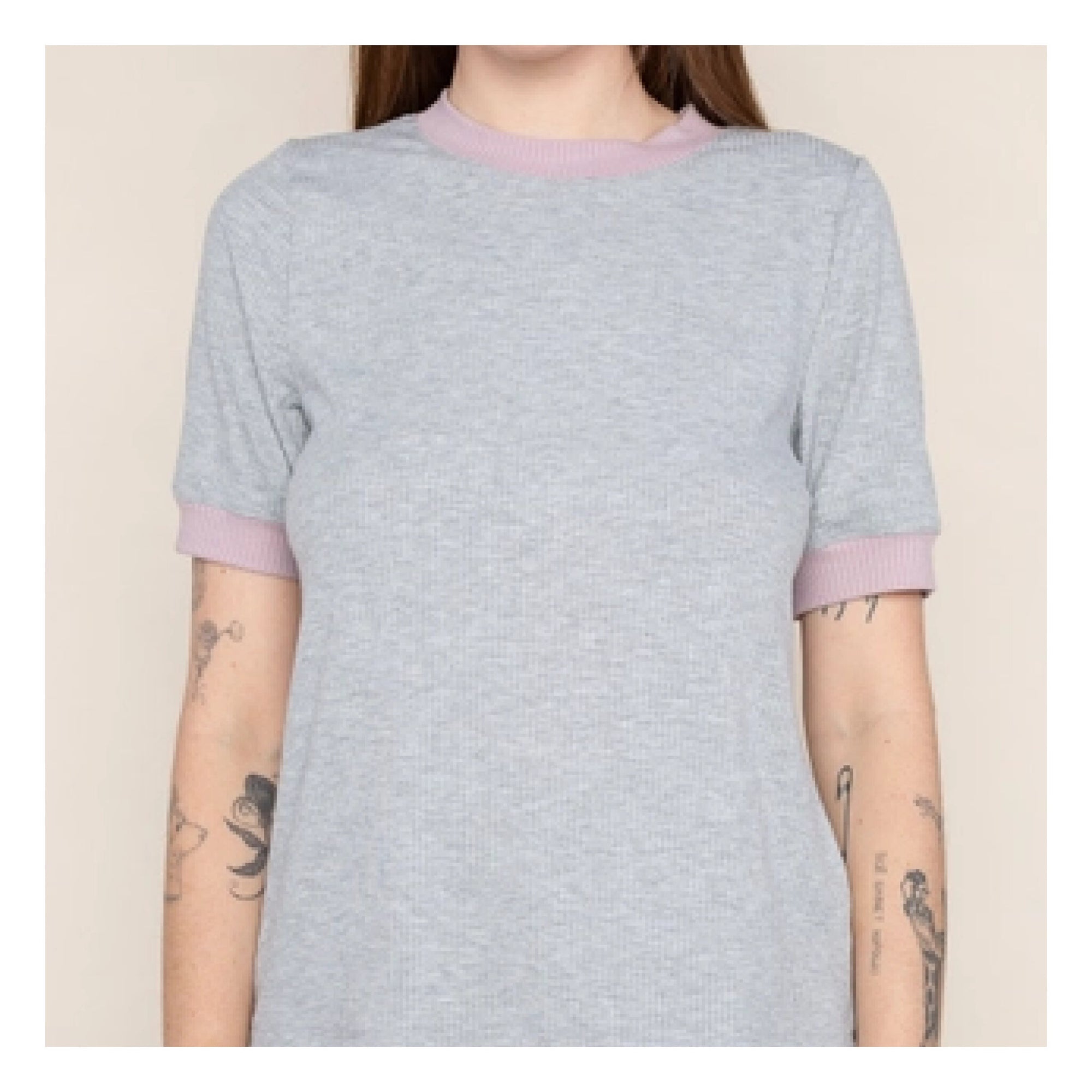 T-Shirt Caroline NLT Gris et Lavande SOLDE - Vente Finale