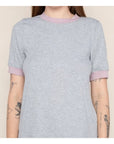 T-Shirt Caroline NLT Gris et Lavande SOLDE - Vente Finale