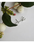 Boucles d'oreilles Petites Mismatched Knots Marmo Argent