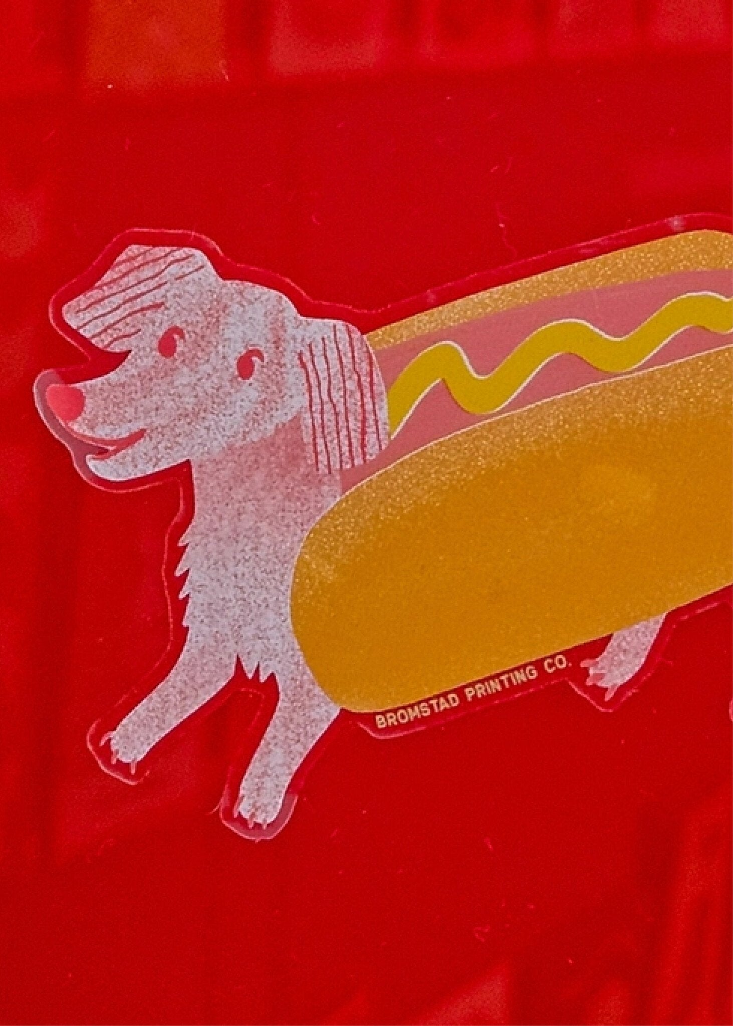 Autocollant Hot Dog Bromstad Printing Co