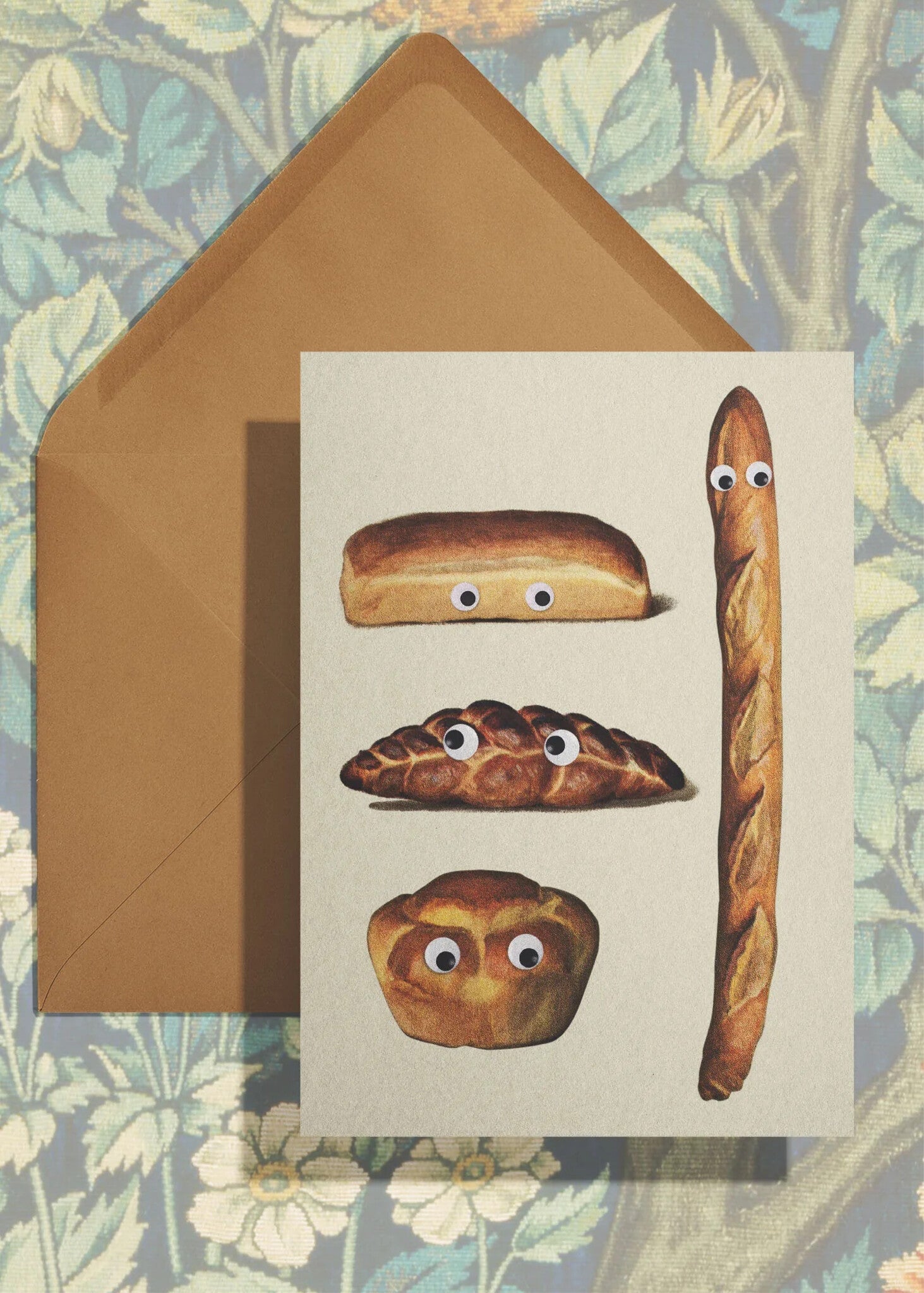 Carte de Souhaits Googly Bread Stay Home Club