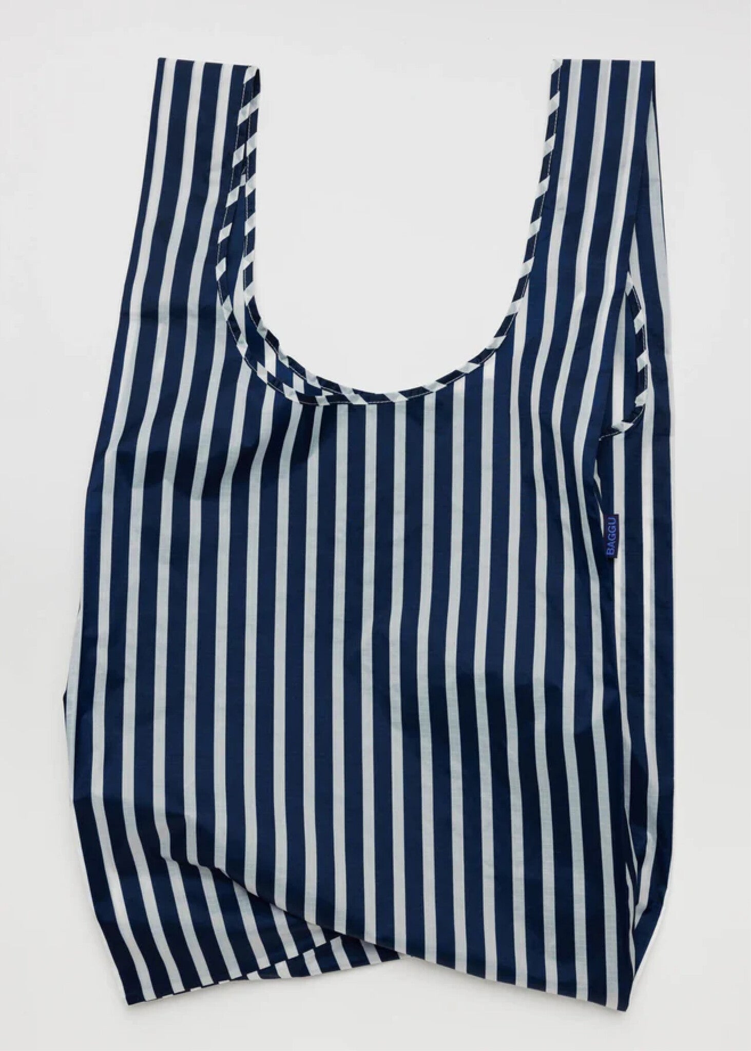 Sac Réutilisable Grand Baggu Navy Stripe