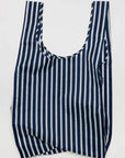 Sac Réutilisable Grand Baggu Navy Stripe