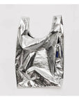 Sac Réutilisable Petit Baggu Métallique Argent