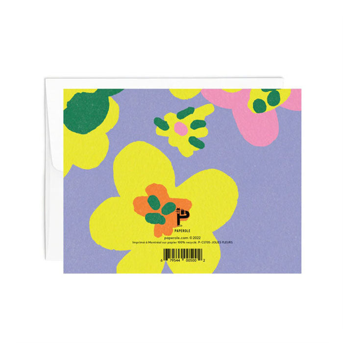 Carte de Souhaits Jolies Fleurs Paperole