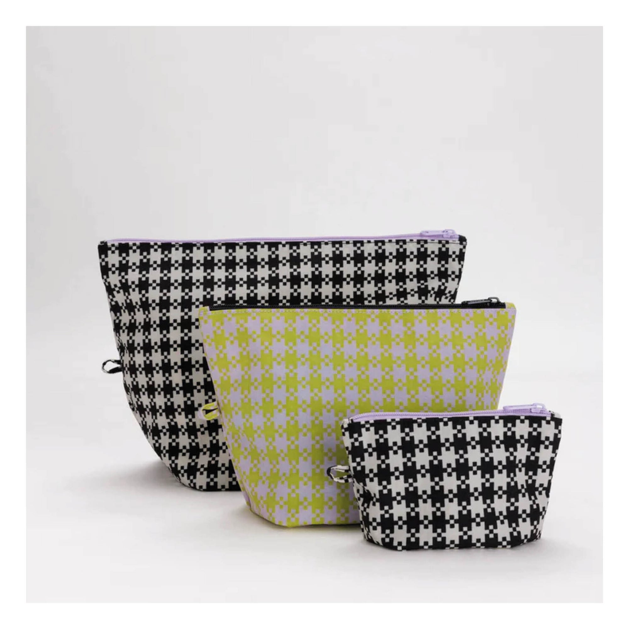 Pochette Go Black Pistachio Pixel Gingham Baggu